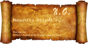 Naschitz Olivér névjegykártya